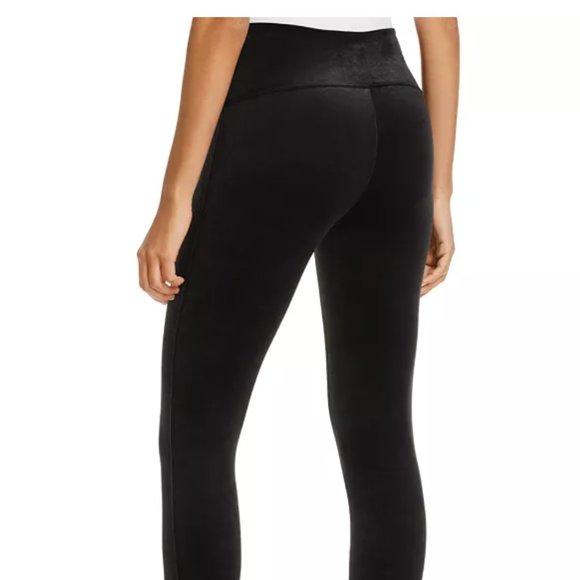 SPANX Black Velvet Leggings Size Large - Picture 3 of 12